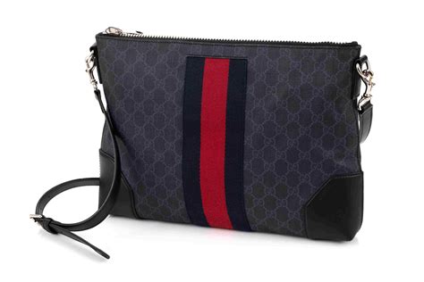 sacoche gucci grise|Sacoche Ophidia GG en toile Supreme gris et noir .